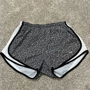 Women's Nike Black and White Running Shorts